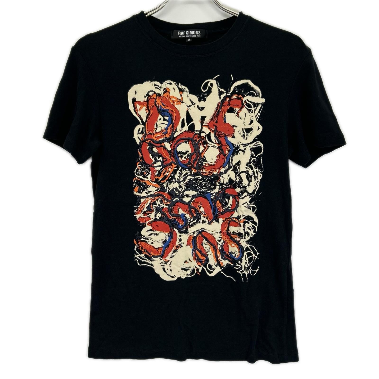 RAF SIMONS ラフシモンズ 08AW ブラック FireBoiledTee トップス