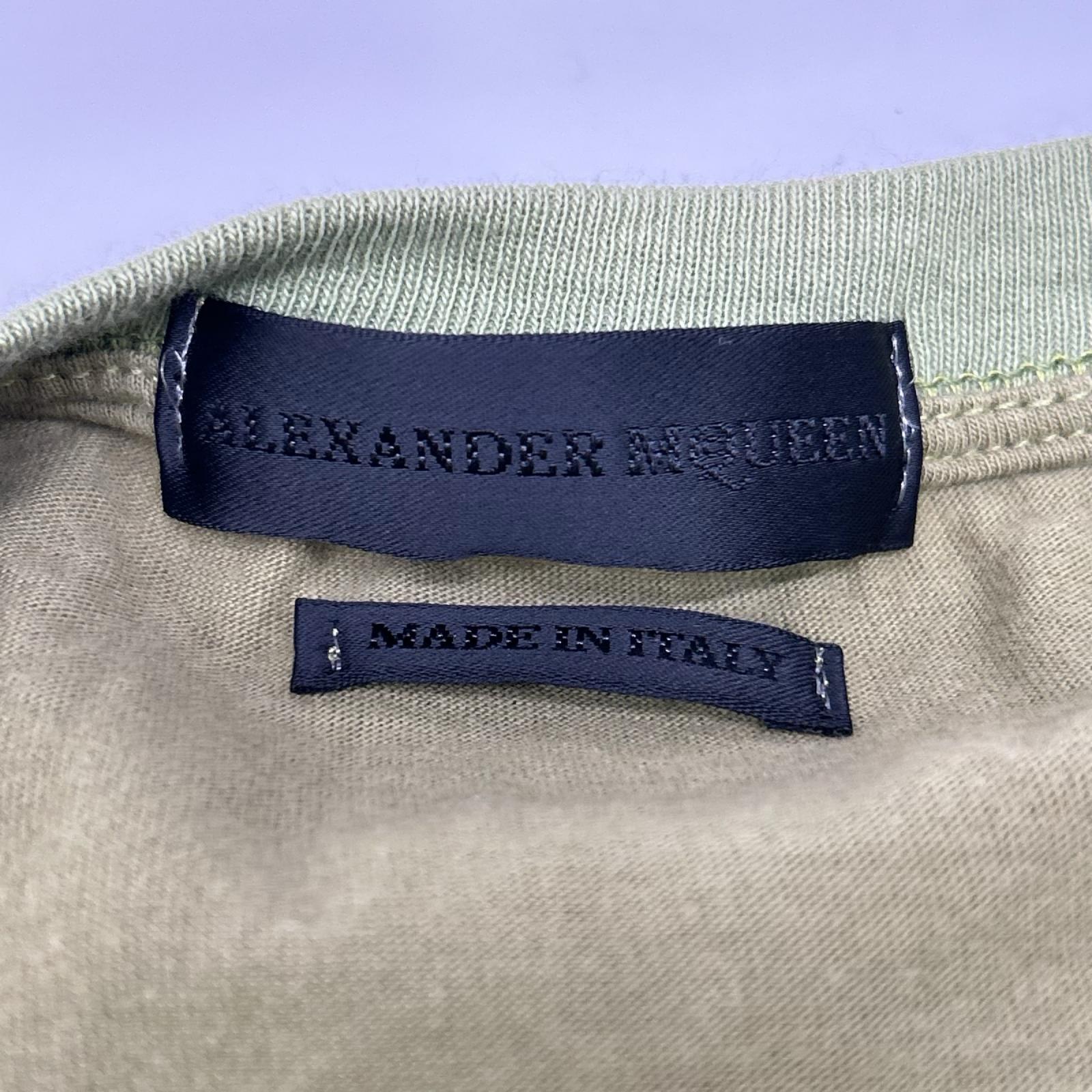 ALEXANDER McQUEEN アレキサンダーマックイーン グリーン ペイズリー スカル 半袖Tシャツ トップス