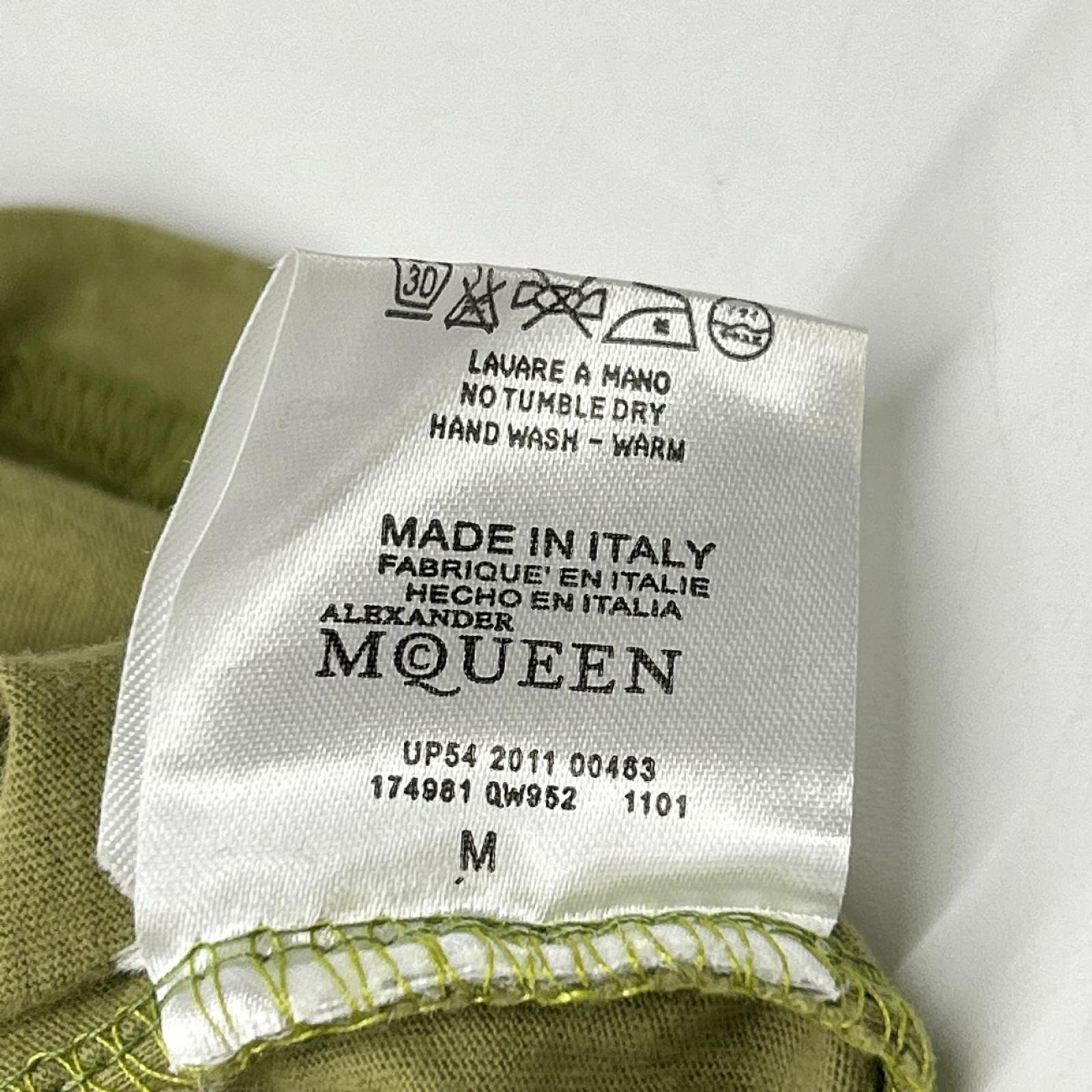 ALEXANDER McQUEEN アレキサンダーマックイーン グリーン ペイズリー スカル 半袖Tシャツ トップス