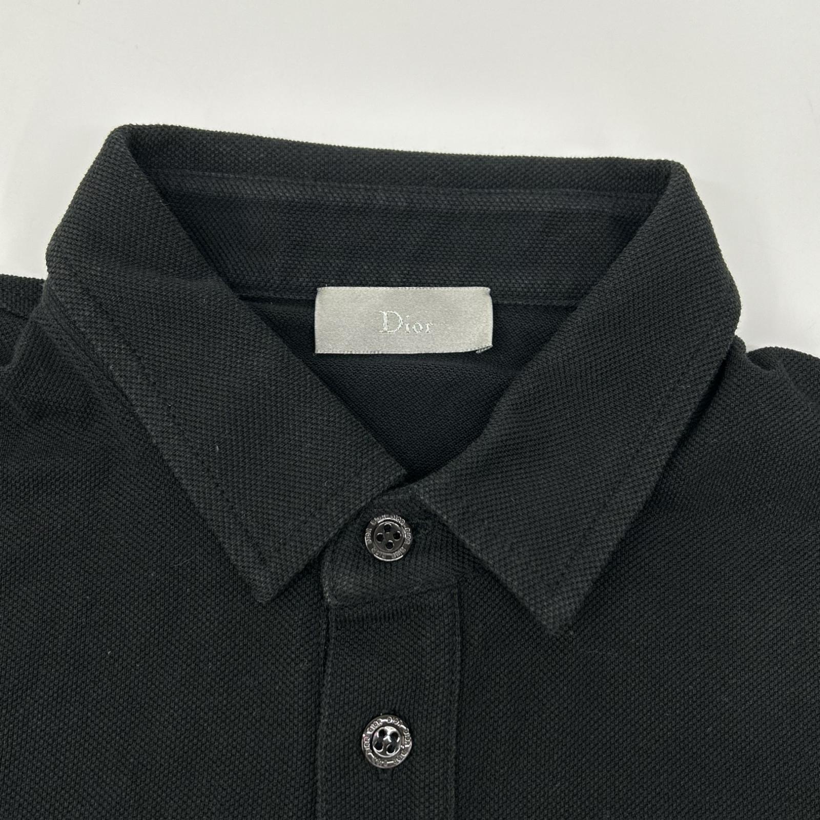 DIOR ディオール 163IP802P124 ブラック BEE 鹿の子 ポロシャツ トップス