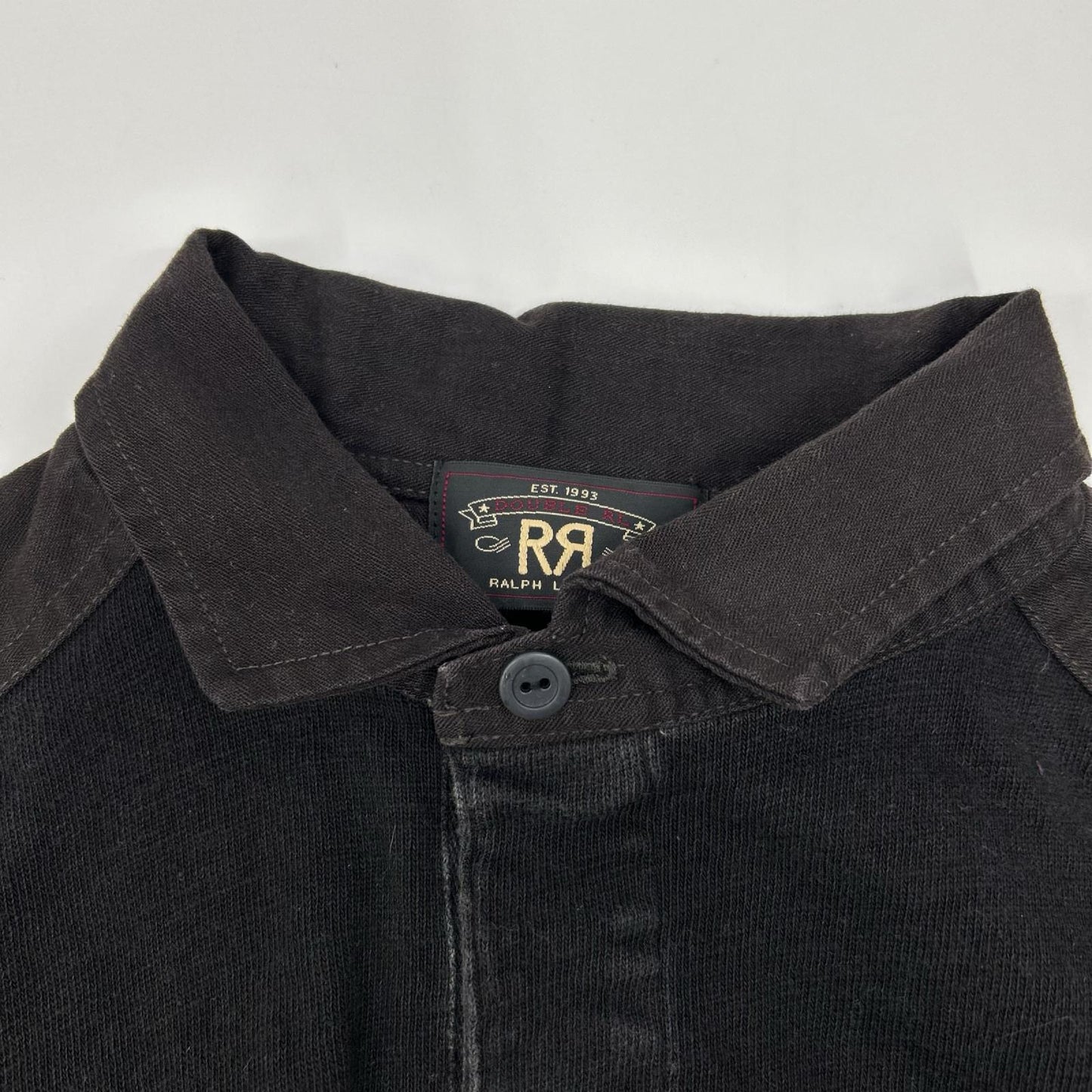 RRL ダブルアールエル チェコール エルボーパッチ ヘンリーネック カットソー トップス