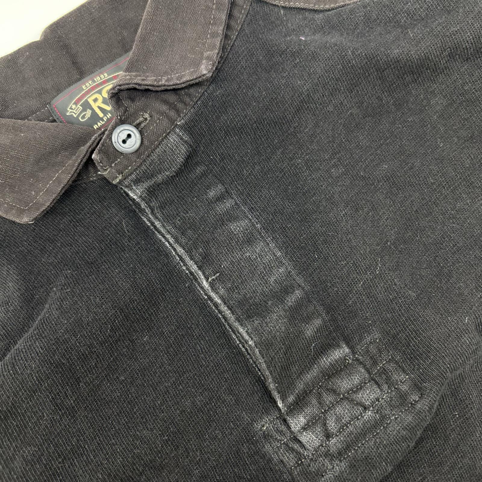 RRL ダブルアールエル チェコール エルボーパッチ ヘンリーネック カットソー トップス
