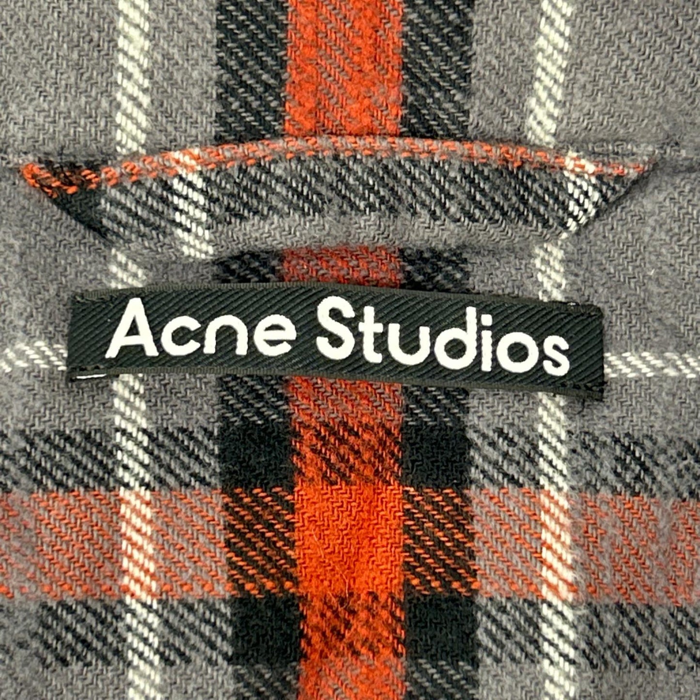 ACNE STUDIOS アクネ ストゥディオズ グレー×レッド チェック ネルシャツ トップス
