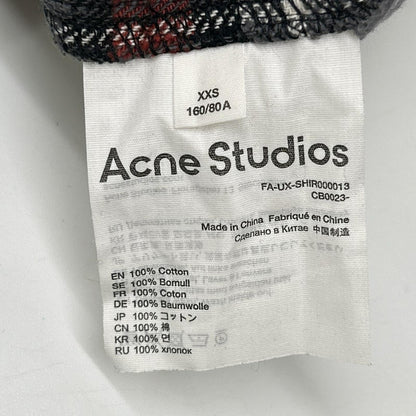 ACNE STUDIOS アクネ ストゥディオズ グレー×レッド チェック ネルシャツ トップス