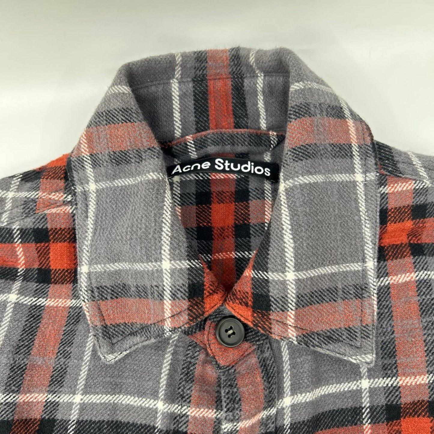 ACNE STUDIOS アクネ ストゥディオズ グレー×レッド チェック ネルシャツ トップス