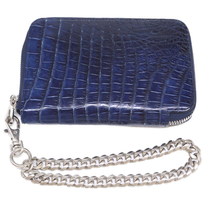 ITTI イッチ 【美品】CRISTY STUFFING MID WLT ラウンドファスナー クロコダイル ミディアム財布 長財布（小銭入れあり）