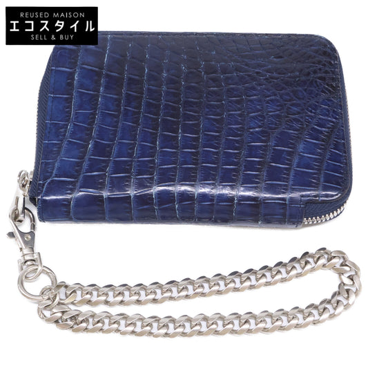 ITTI イッチ 【美品】CRISTY STUFFING MID WLT ラウンドファスナー クロコダイル ミディアム財布 長財布（小銭入れあり）