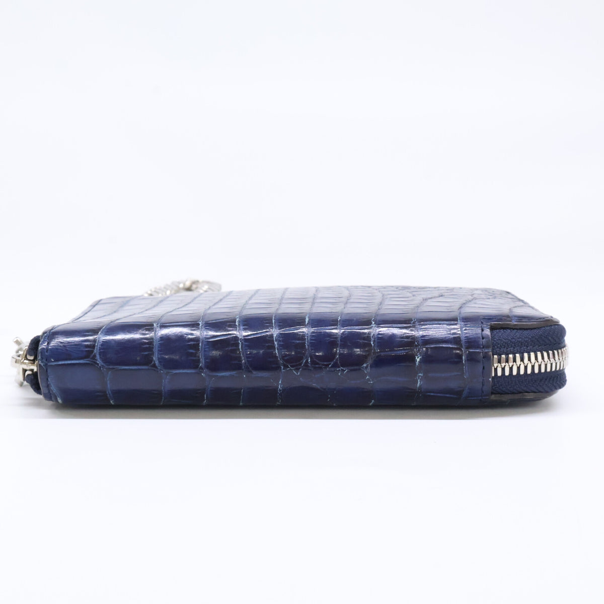 ITTI イッチ 【美品】CRISTY STUFFING MID WLT ラウンドファスナー クロコダイル ミディアム財布 長財布（小銭入れあり）