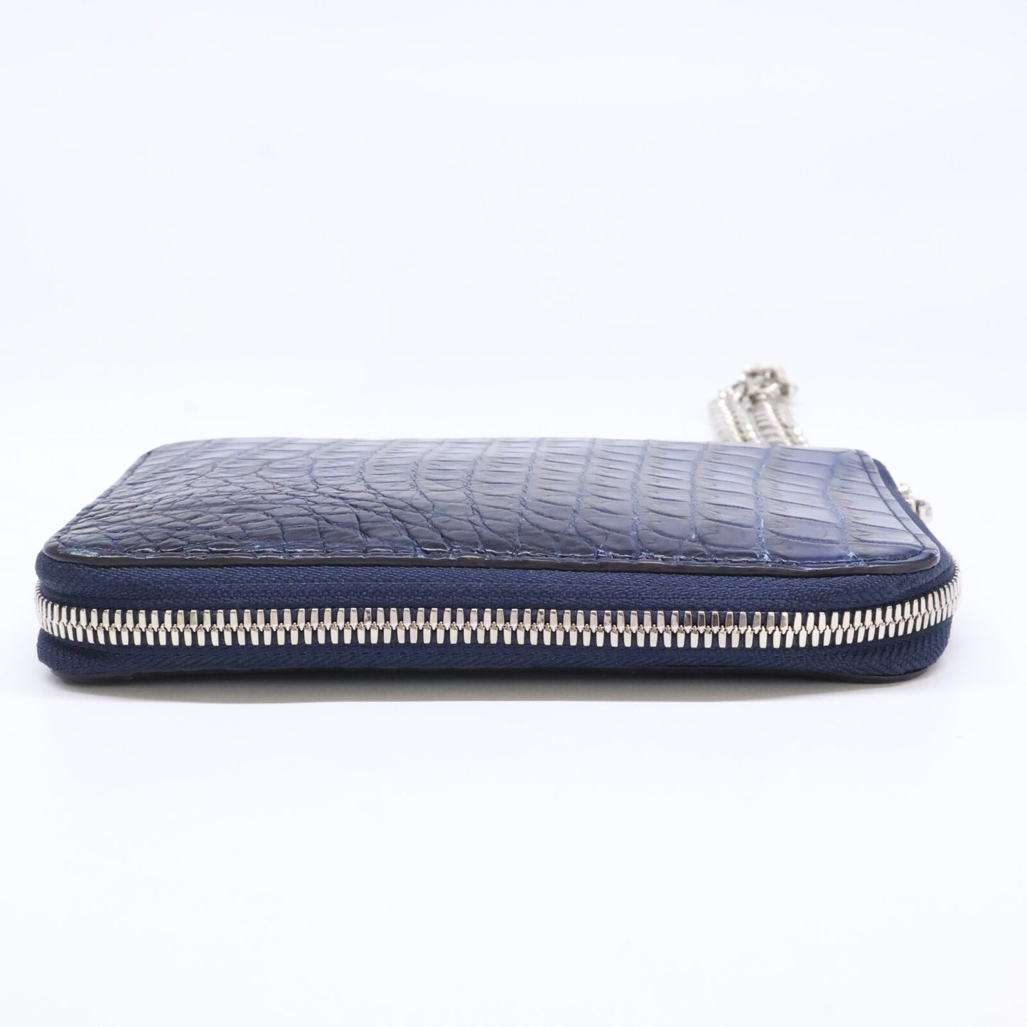 ITTI イッチ 【美品】CRISTY STUFFING MID WLT ラウンドファスナー クロコダイル ミディアム財布 長財布（小銭入れあり）