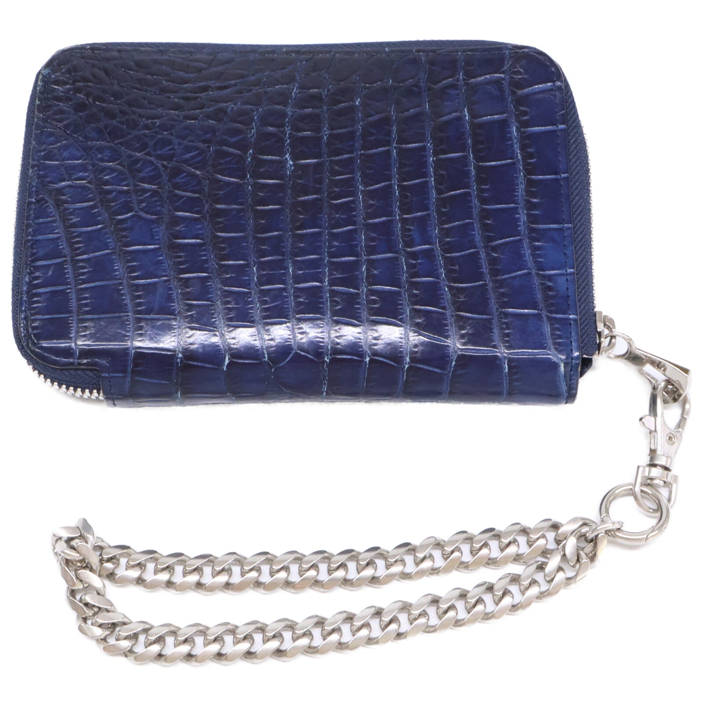 ITTI イッチ 【美品】CRISTY STUFFING MID WLT ラウンドファスナー クロコダイル ミディアム財布 長財布（小銭入れあり）