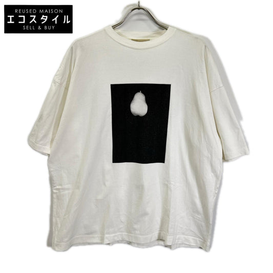 YOAK ヨーク ホワイト×ブラック PHOTOGRAM PRINTED T-SHIRT/ トップス