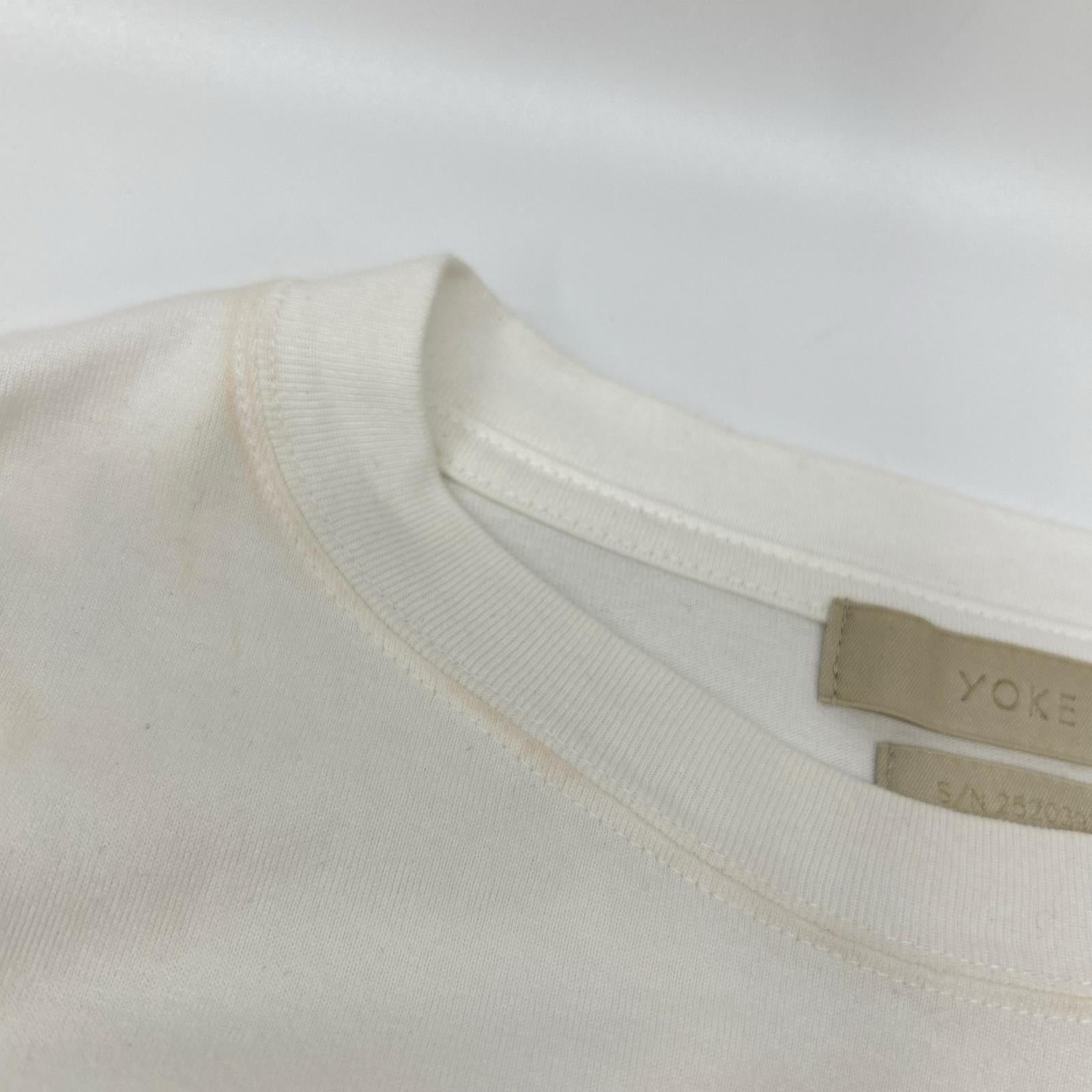 YOAK ヨーク ホワイト×ブラック PHOTOGRAM PRINTED T-SHIRT/ トップス