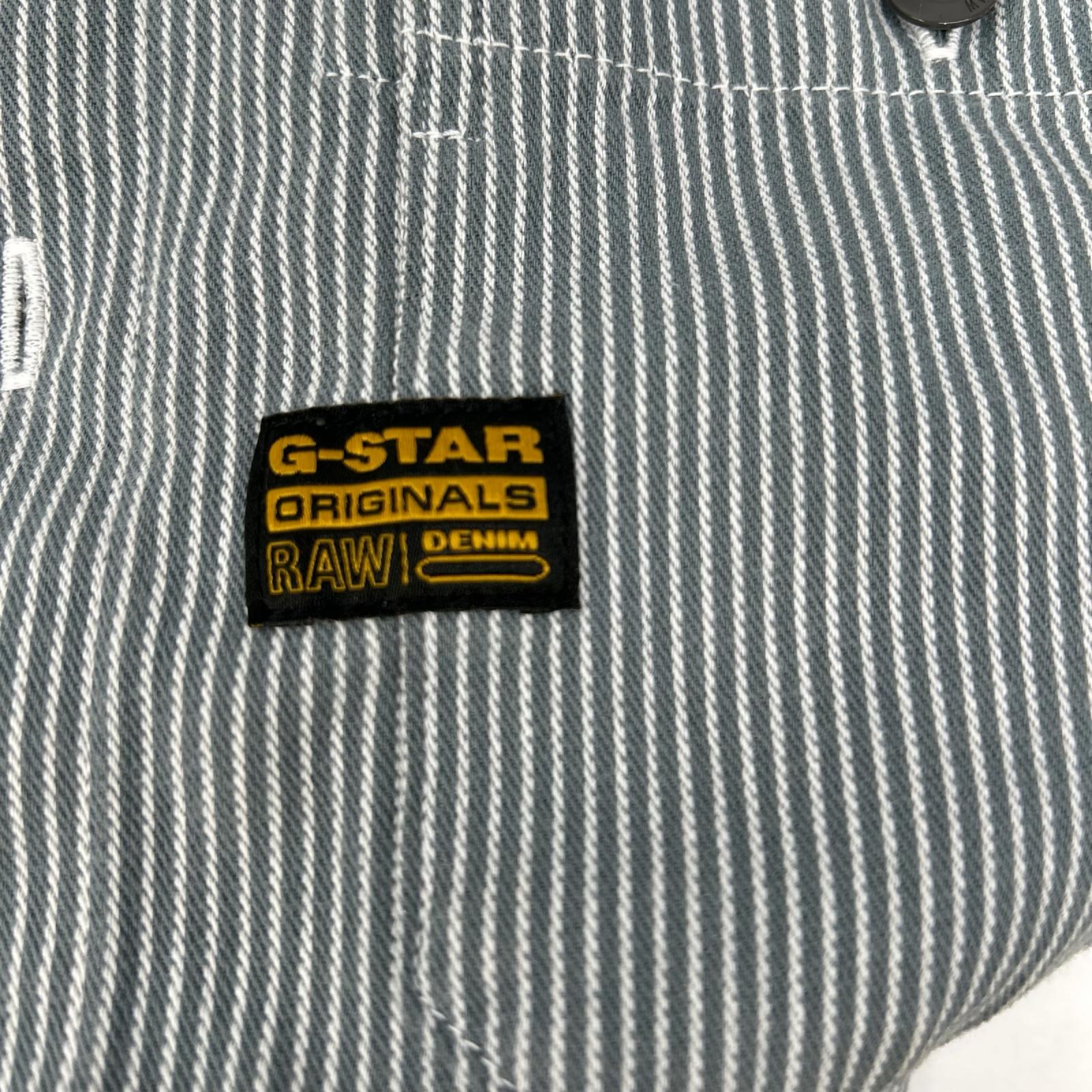 G-STAR RAW ジースターロゥ グリーン ストライプ ロングスリーブシャツ トップス