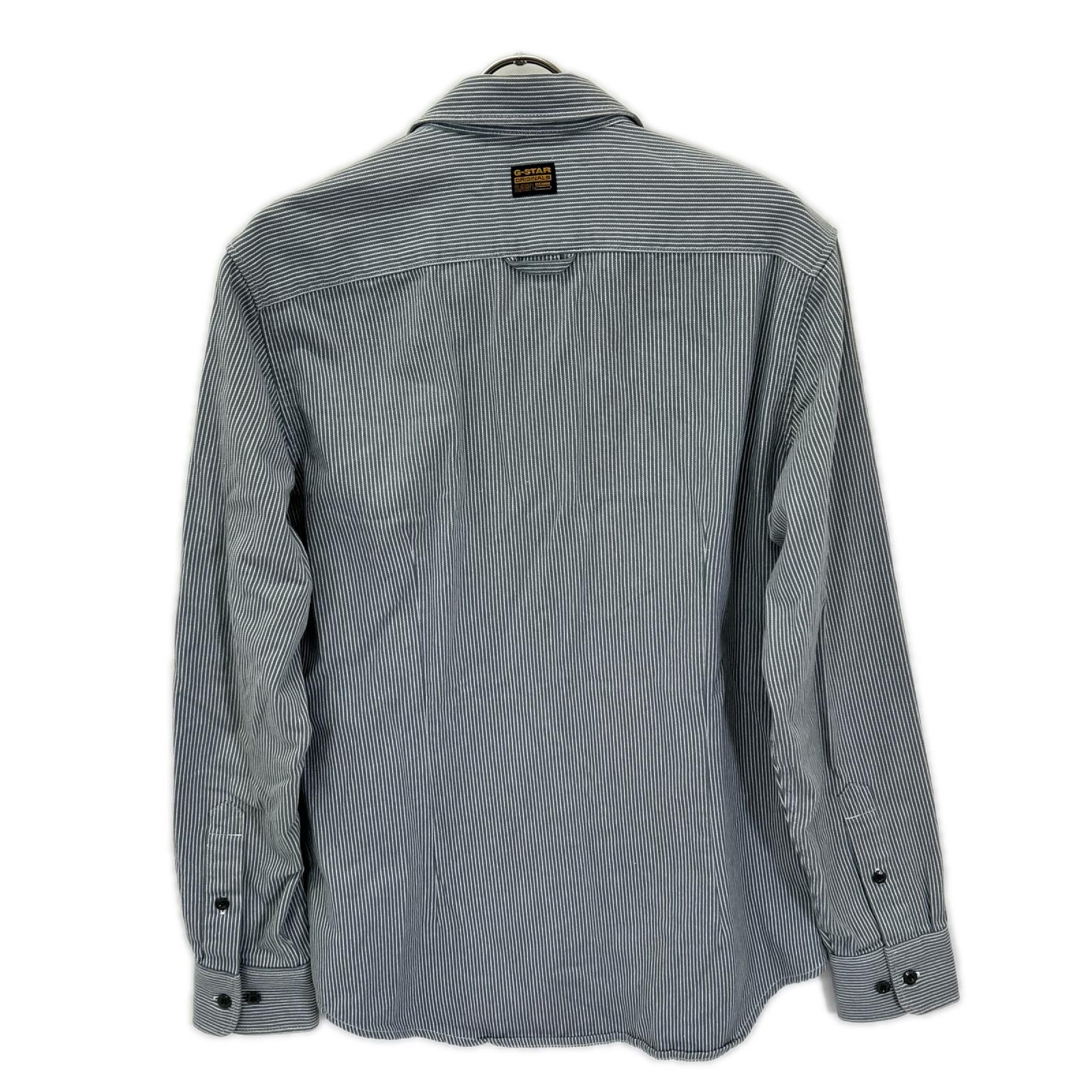 G-STAR RAW ジースターロゥ グリーン ストライプ ロングスリーブシャツ トップス