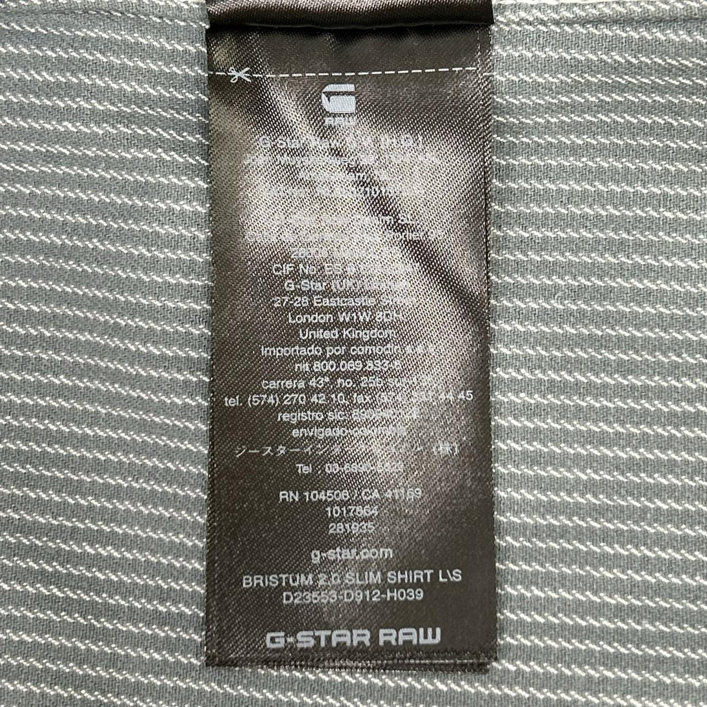 G-STAR RAW ジースターロゥ グリーン ストライプ ロングスリーブシャツ トップス