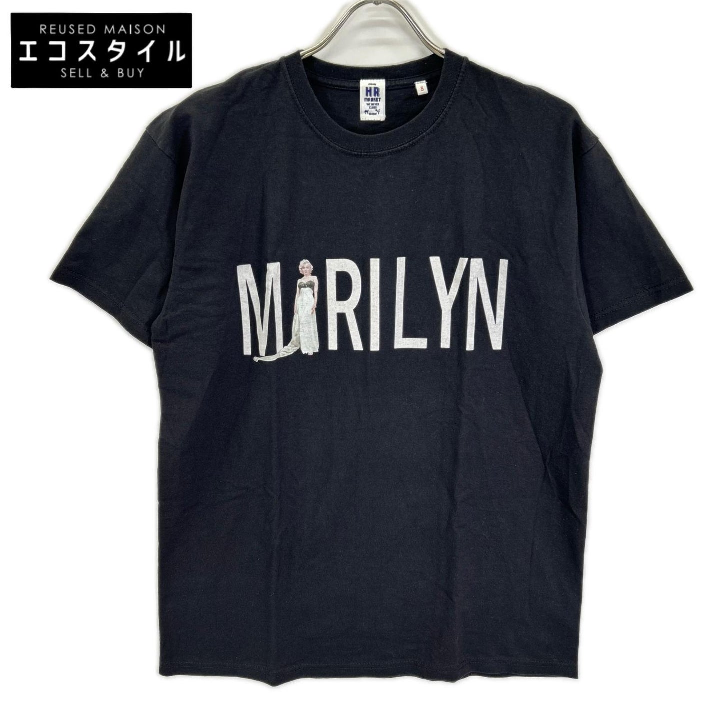 HOLLYWOOD RANCH MARKET ハリウッドランチマーケット ブラック マリリンモンロー プリントTシャツ トップス