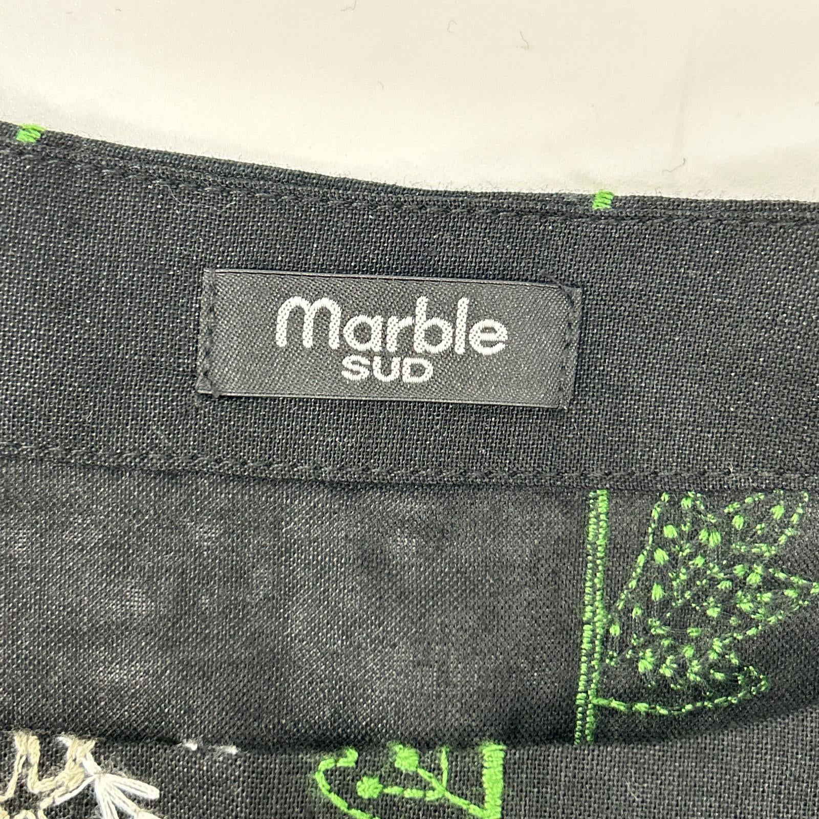 marble SUD マーブルシュッド ブラック EMB エキノプス リネン コットン 半袖 ワンピース ワンピース