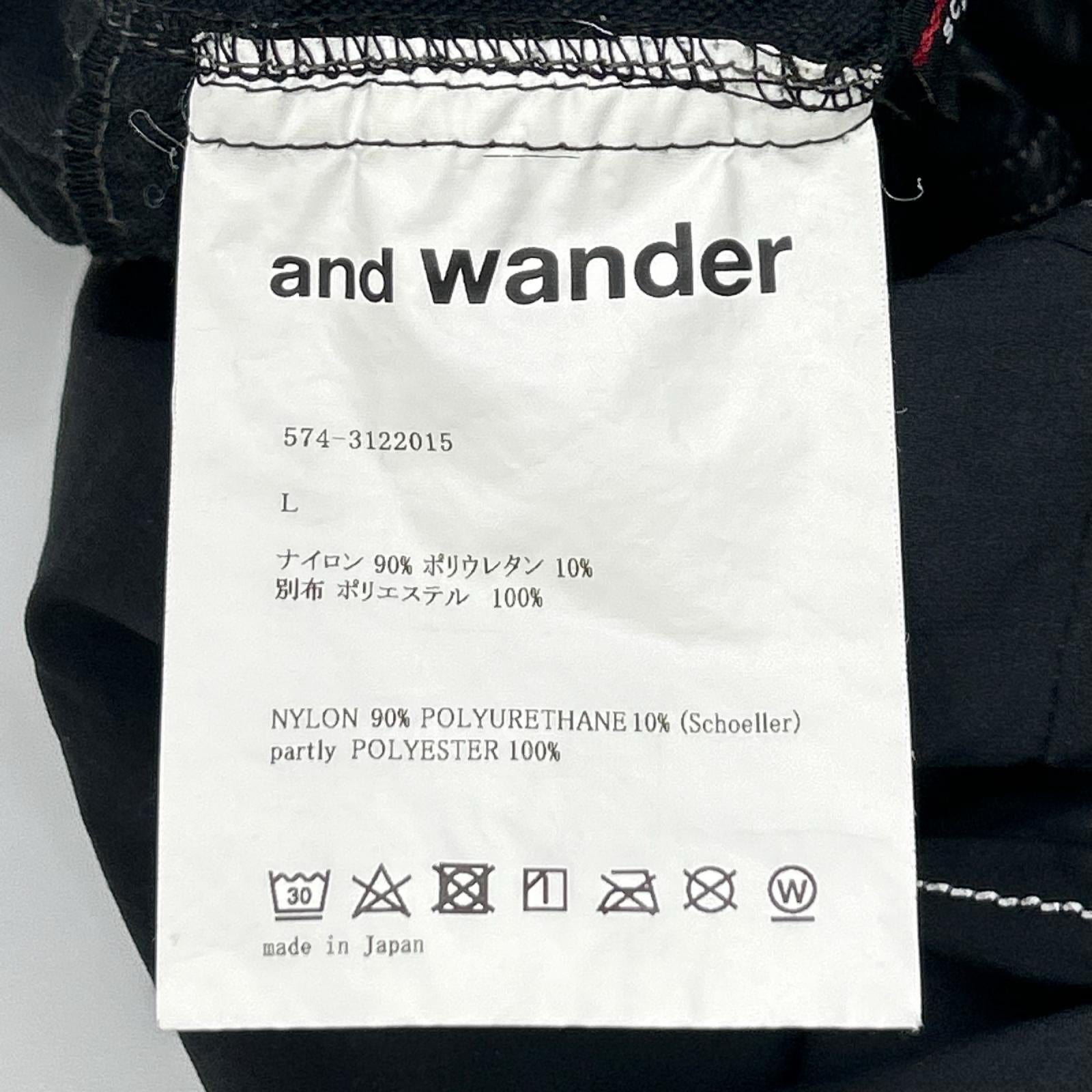 and wander アンドワンダー ブラック Schoeller 3XDRY stretch saruel pants ボトムス