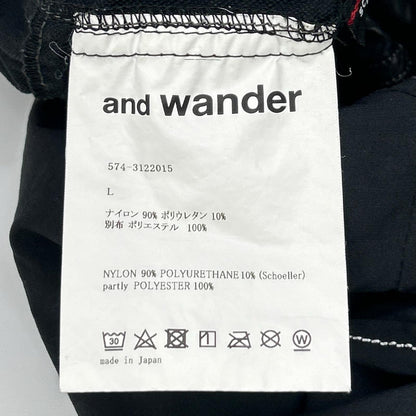 and wander アンドワンダー ブラック Schoeller 3XDRY stretch saruel pants ボトムス