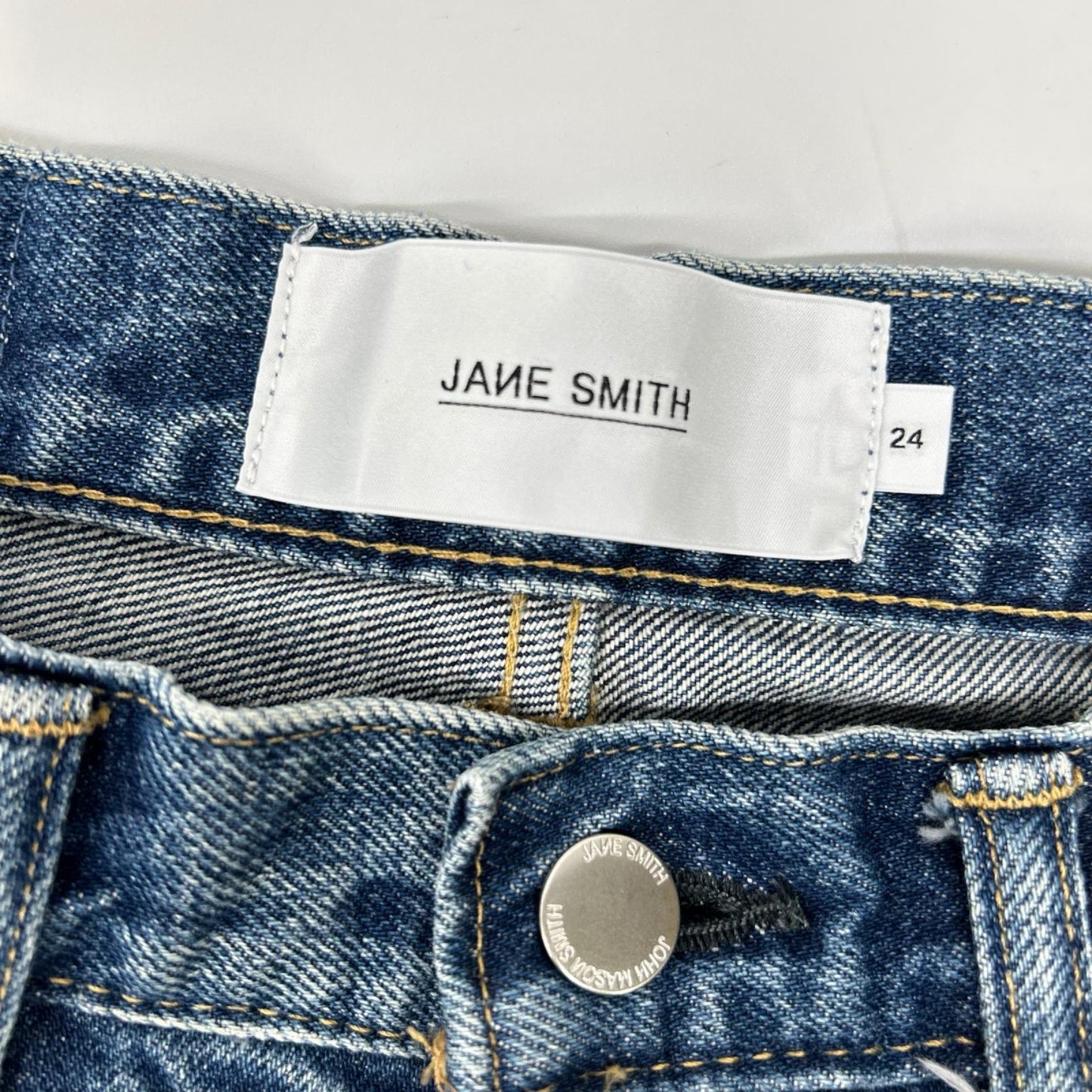 JANE SMITH ジェーンスミス ブルー デニムインタックコンフォートテーパードパン ボトムス