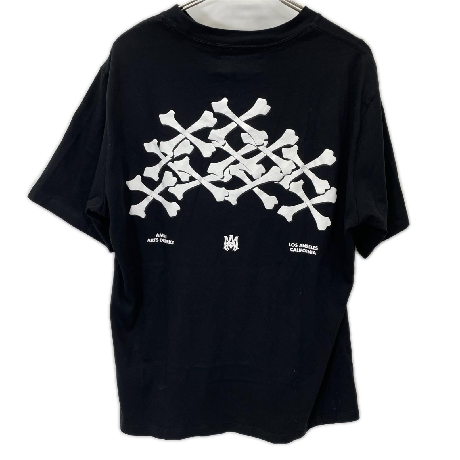 AMIRI アミリ ブラック ボーンロゴ Tシャツ トップス