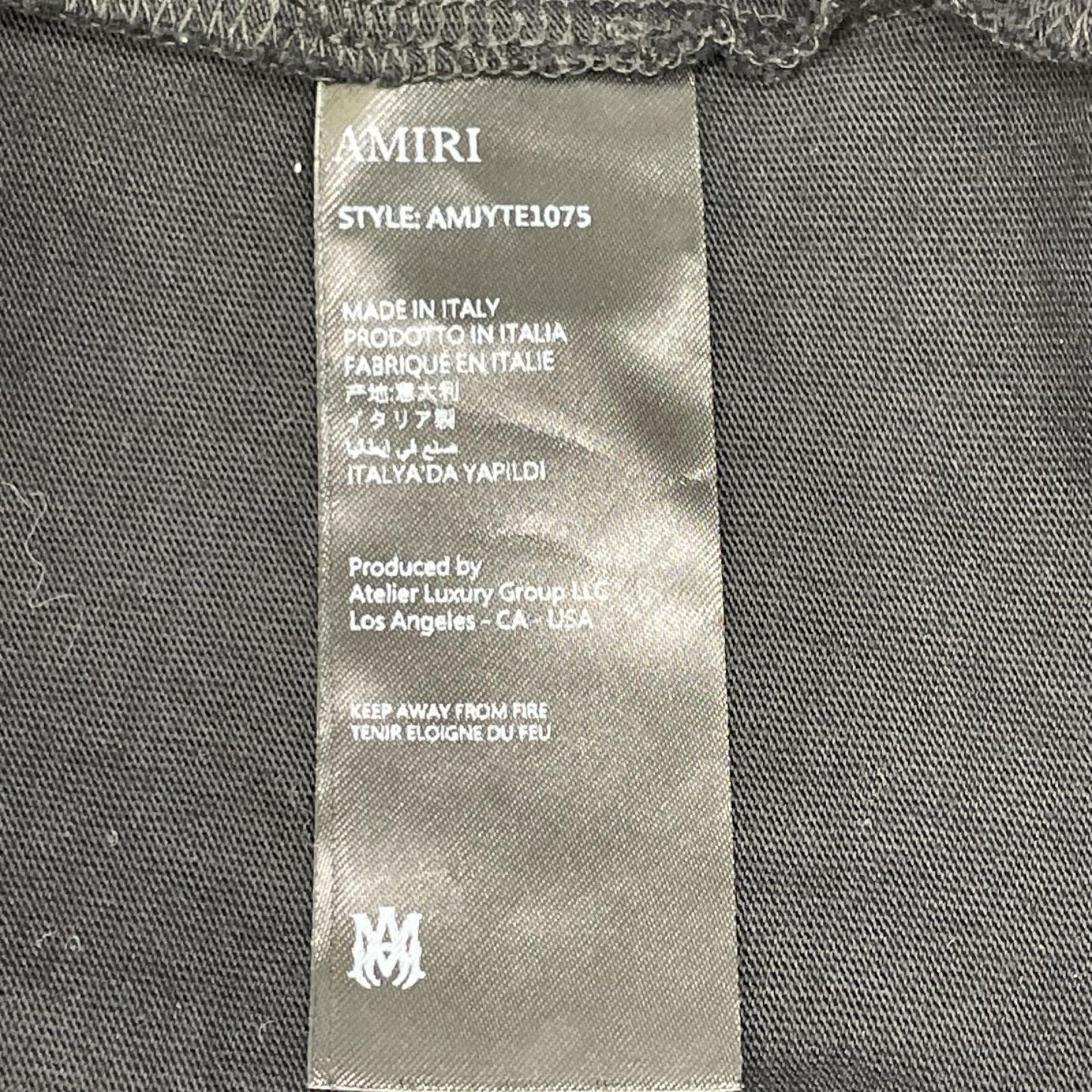 AMIRI アミリ ブラック ボーンロゴ Tシャツ トップス