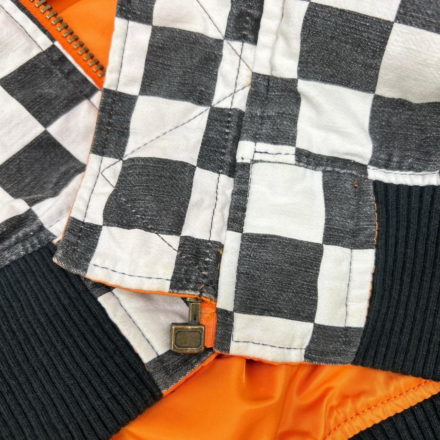 Supreme シュプリーム 16SS オレンジ×チェッカー柄 Reversible Checkered MA-1 ジャケット ジャケット