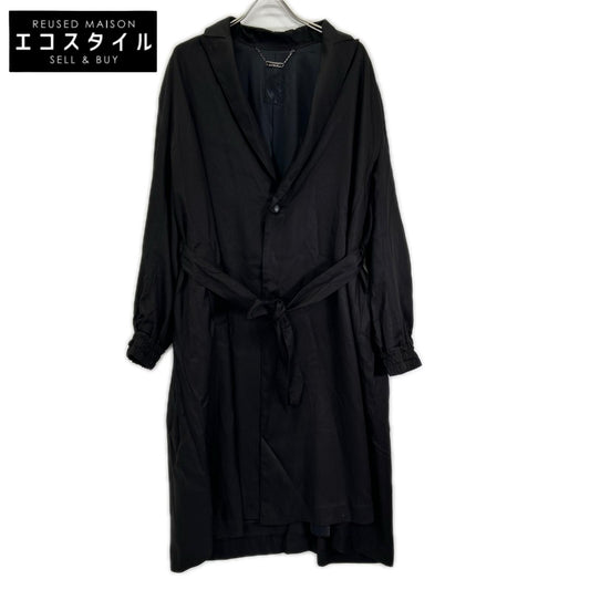 kiryuyrik キリュウキリュウ 24SS KR-HC34-903 ブラック DrapeCoat/ドレープオーバーコート コート