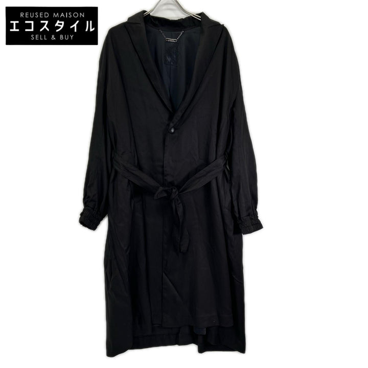 kiryuyrik キリュウキリュウ 24SS KR-HC34-903 ブラック DrapeCoat/ドレープオーバーコート コート