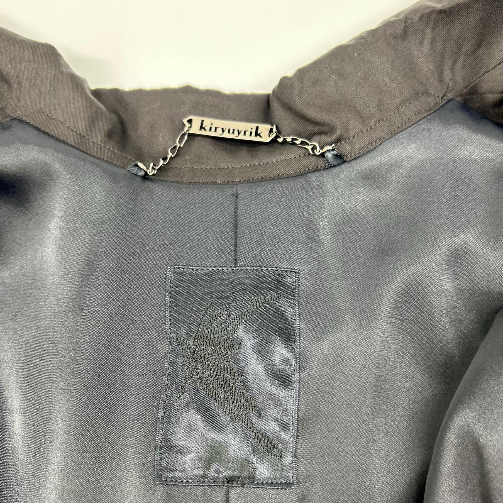 kiryuyrik キリュウキリュウ 24SS KR-HC34-903 ブラック DrapeCoat/ドレープオーバーコート コート