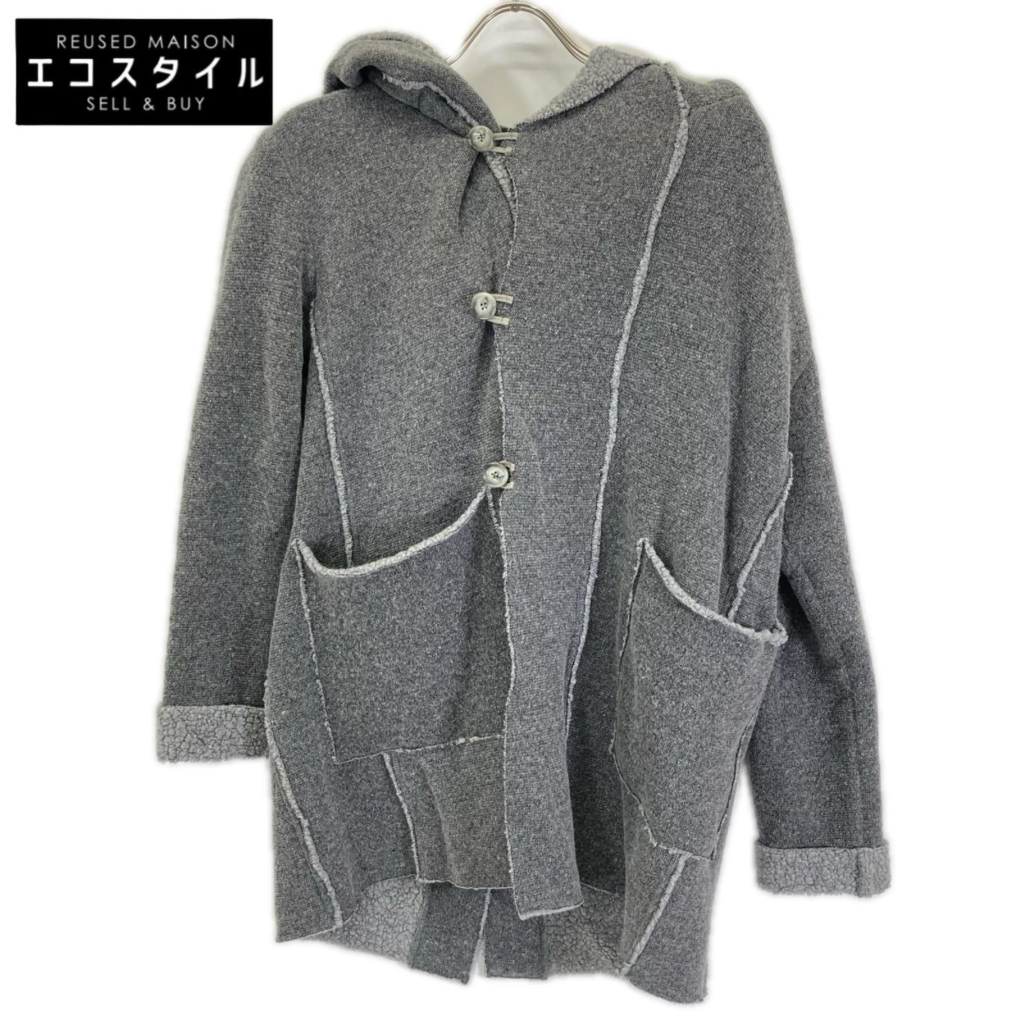 RESOUND CLOTHING リサウンドクロージング RC30-C-007 グレー BOA HOODIE COAT/ボアフーディコート コート