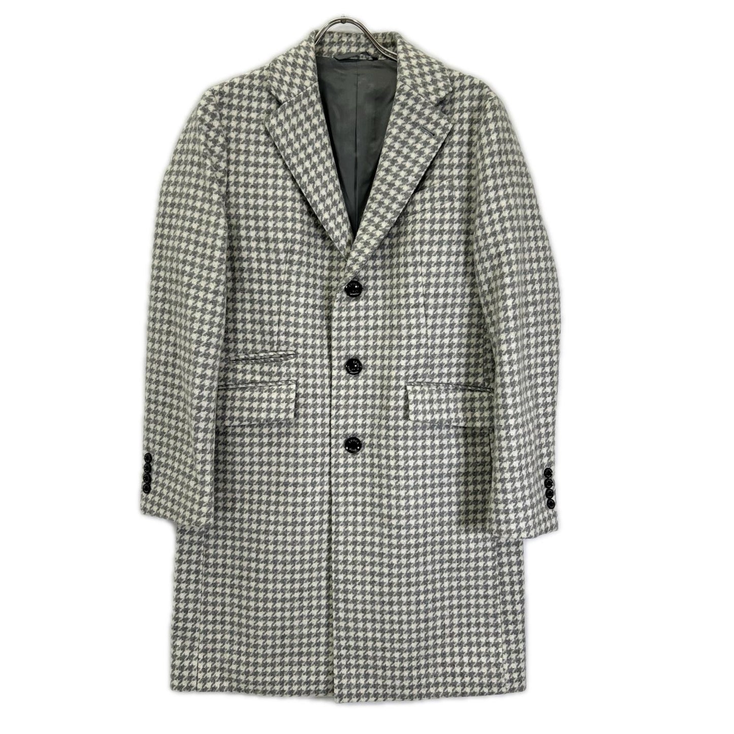 EPOCA UOMO エポカウォモ 24AW M1B49404 ホワイト×グレー 千鳥ジャカードチェスターコート コート