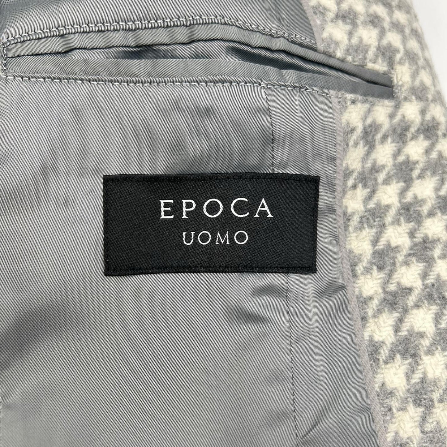 EPOCA UOMO エポカウォモ 24AW M1B49404 ホワイト×グレー 千鳥ジャカードチェスターコート コート