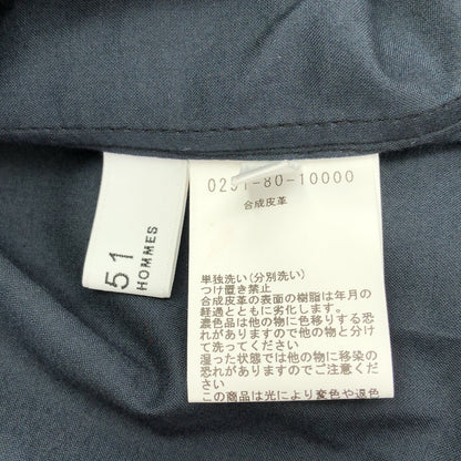 5351 PourLesHomme 5351プールオム ブラック レザータッチ ロングスリーブシャツ トップス