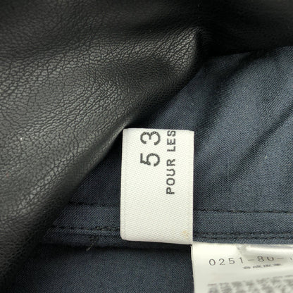 5351 PourLesHomme 5351プールオム ブラック レザータッチ ロングスリーブシャツ トップス