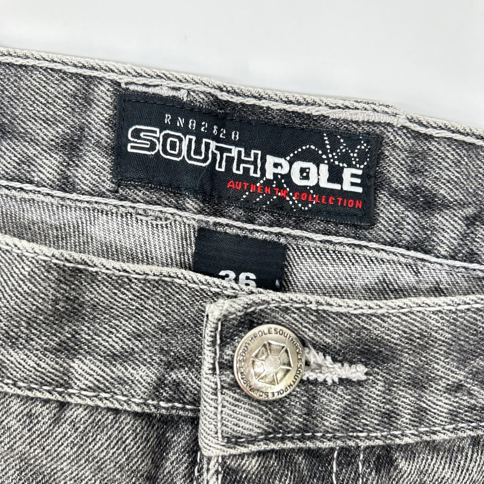 SOUTHPOLE サウスポール 00s グレー デニム バギーパンツ ボトムス