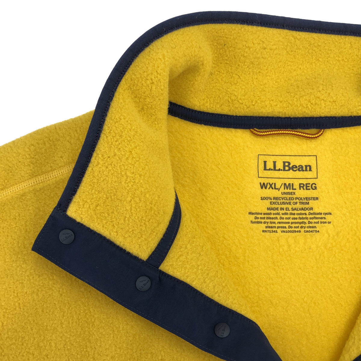 L.L.Bean エルエルビーン 522444 イエロー クラシック フリース プルオーバー トップス