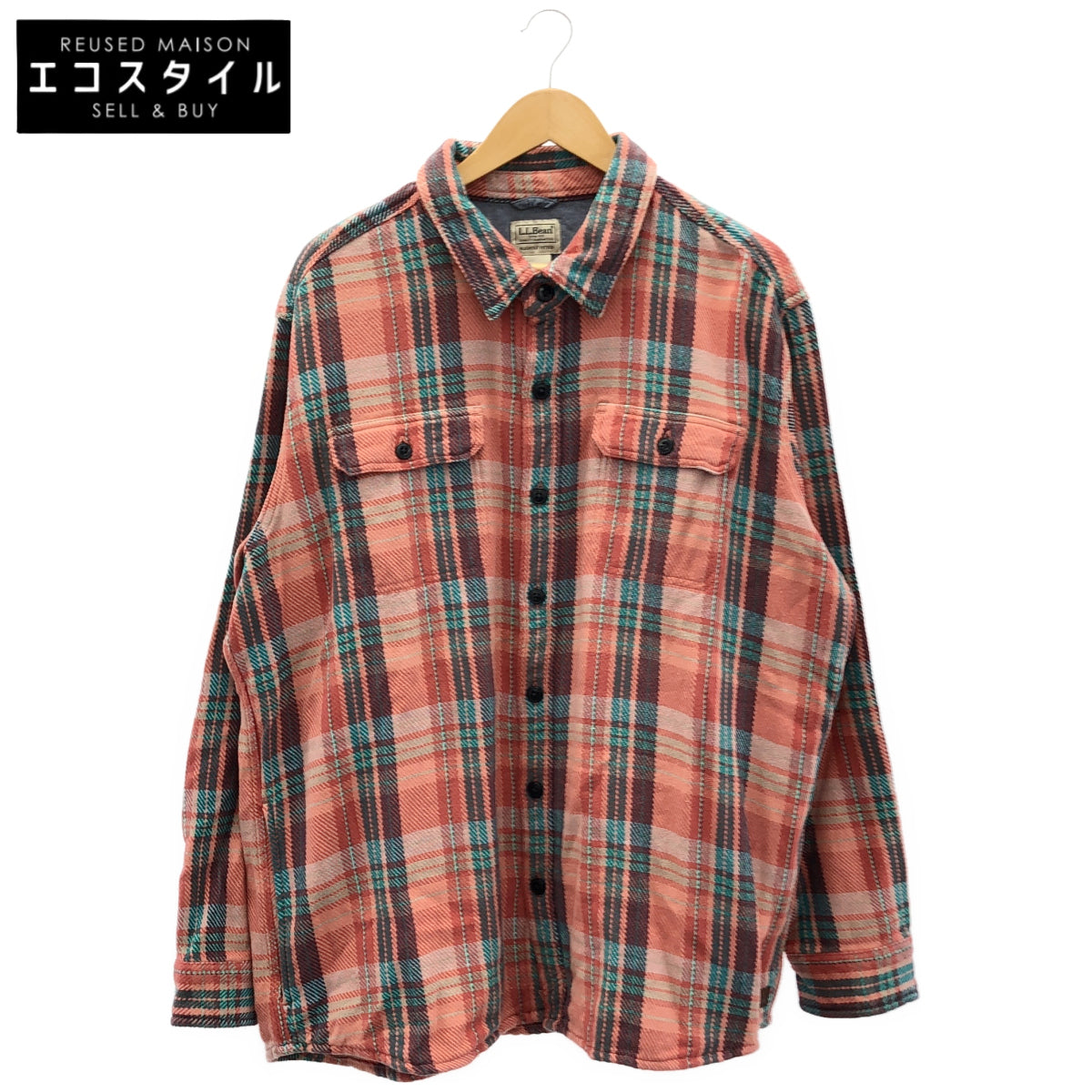 L.L.Bean エルエルビーン 516097 レッド×ブルー系 チェック柄 シャツ トップス