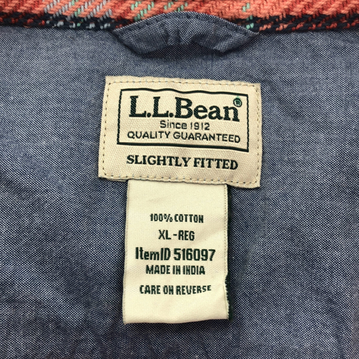 L.L.Bean エルエルビーン 516097 レッド×ブルー系 チェック柄 シャツ トップス