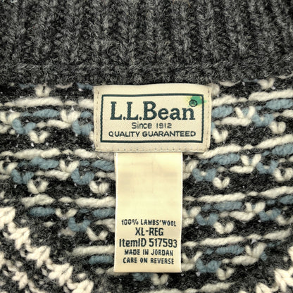 L.L.Bean エルエルビーン 517593 グレー ビーンズ クラシック ラグウール バーズアイ セーター トップス