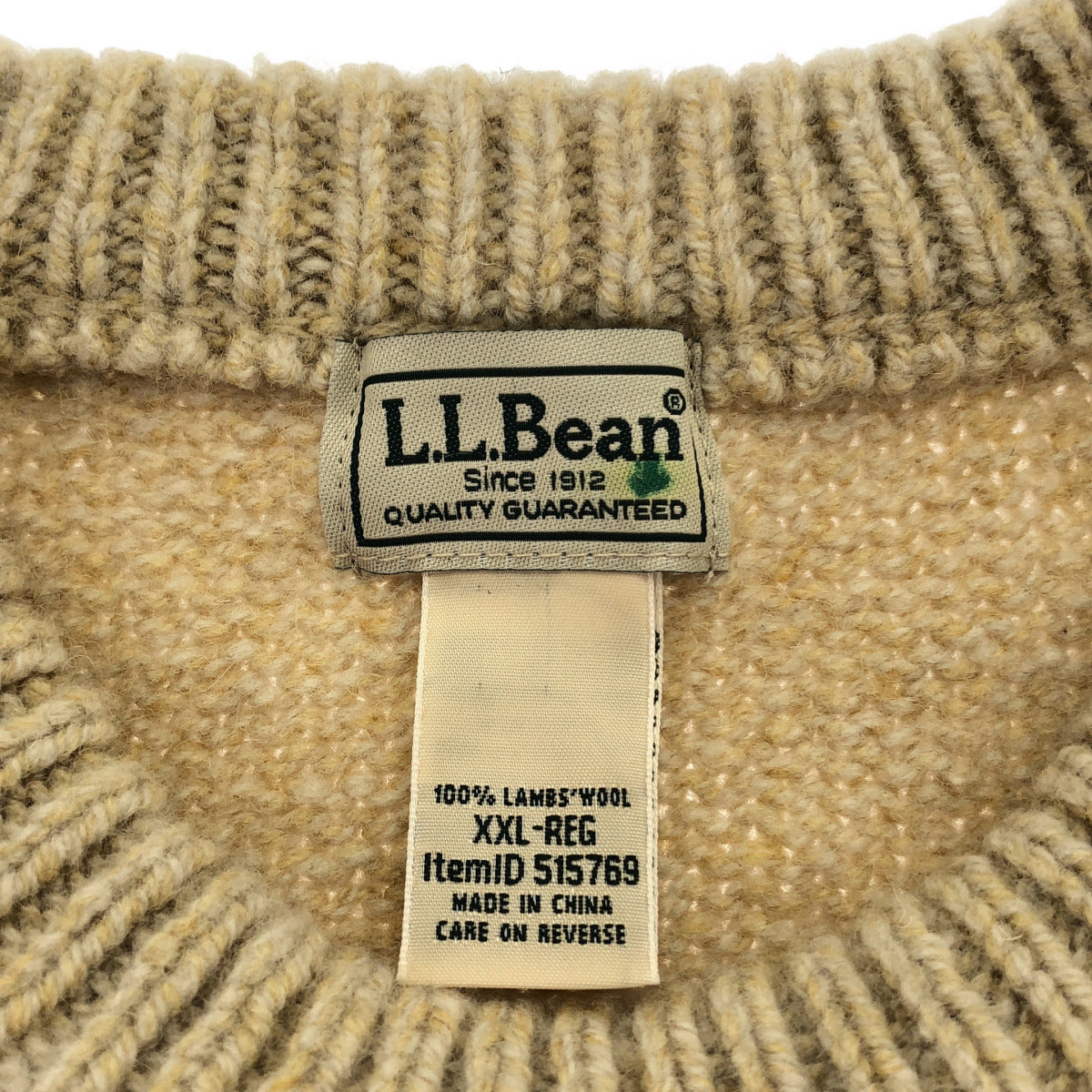 L.L.Bean エルエルビーン 515769 ベージュ フェアアイル ニット トップス