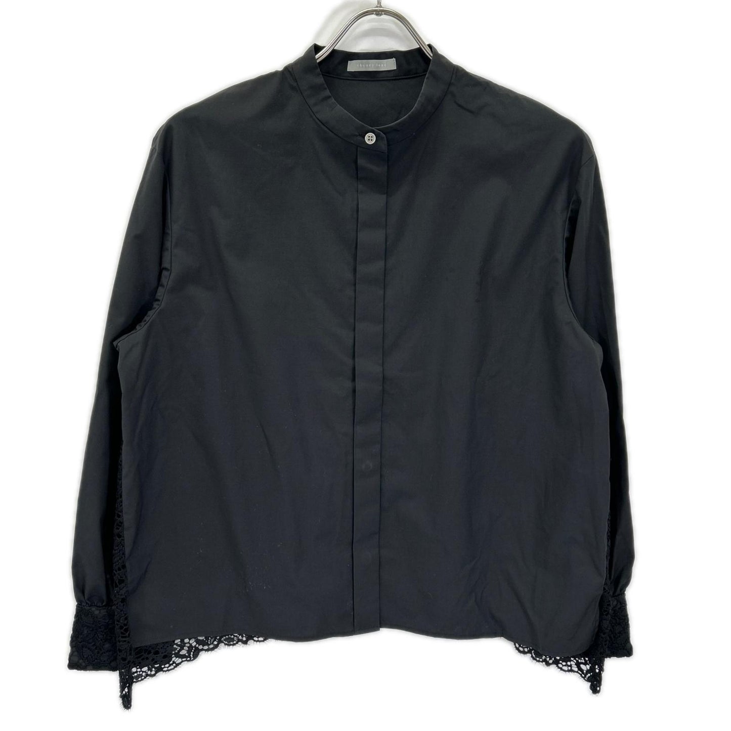 theory luxe セオリーリュクス 03-4108270 24年 ブラック バックレース シャツ トップス