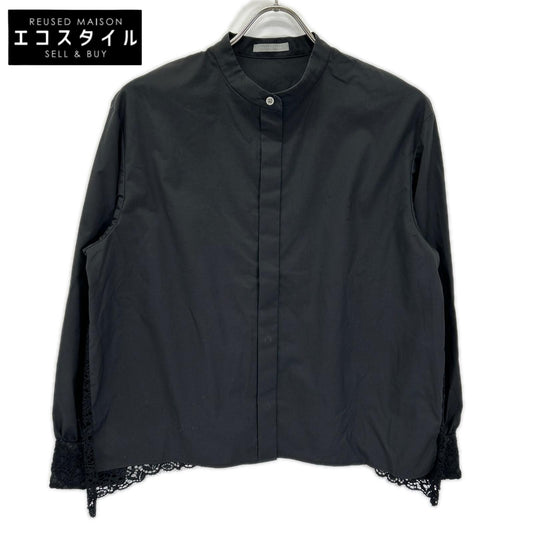 theory luxe セオリーリュクス 03-4108270 24年 ブラック バックレース シャツ トップス