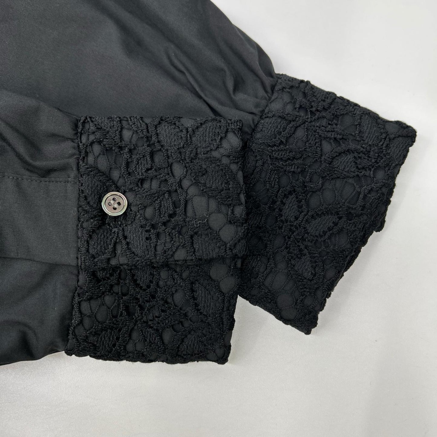 theory luxe セオリーリュクス 03-4108270 24年 ブラック バックレース シャツ トップス