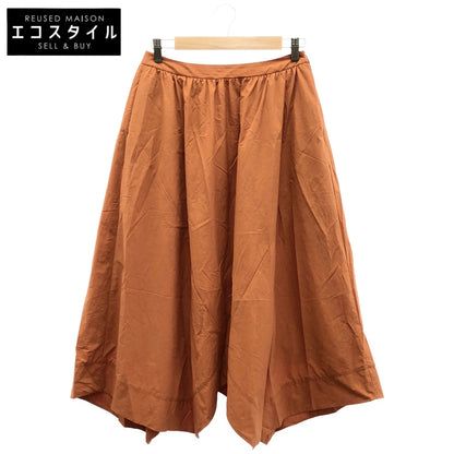 theory luxe セオリーリュクス 03-3207308 オレンジ ナイロン フレアスカート ボトムス