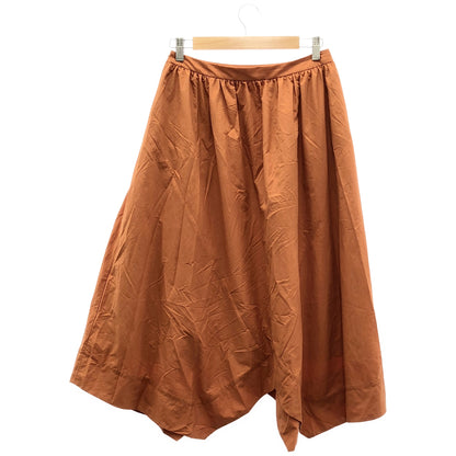 theory luxe セオリーリュクス 03-3207308 オレンジ ナイロン フレアスカート ボトムス
