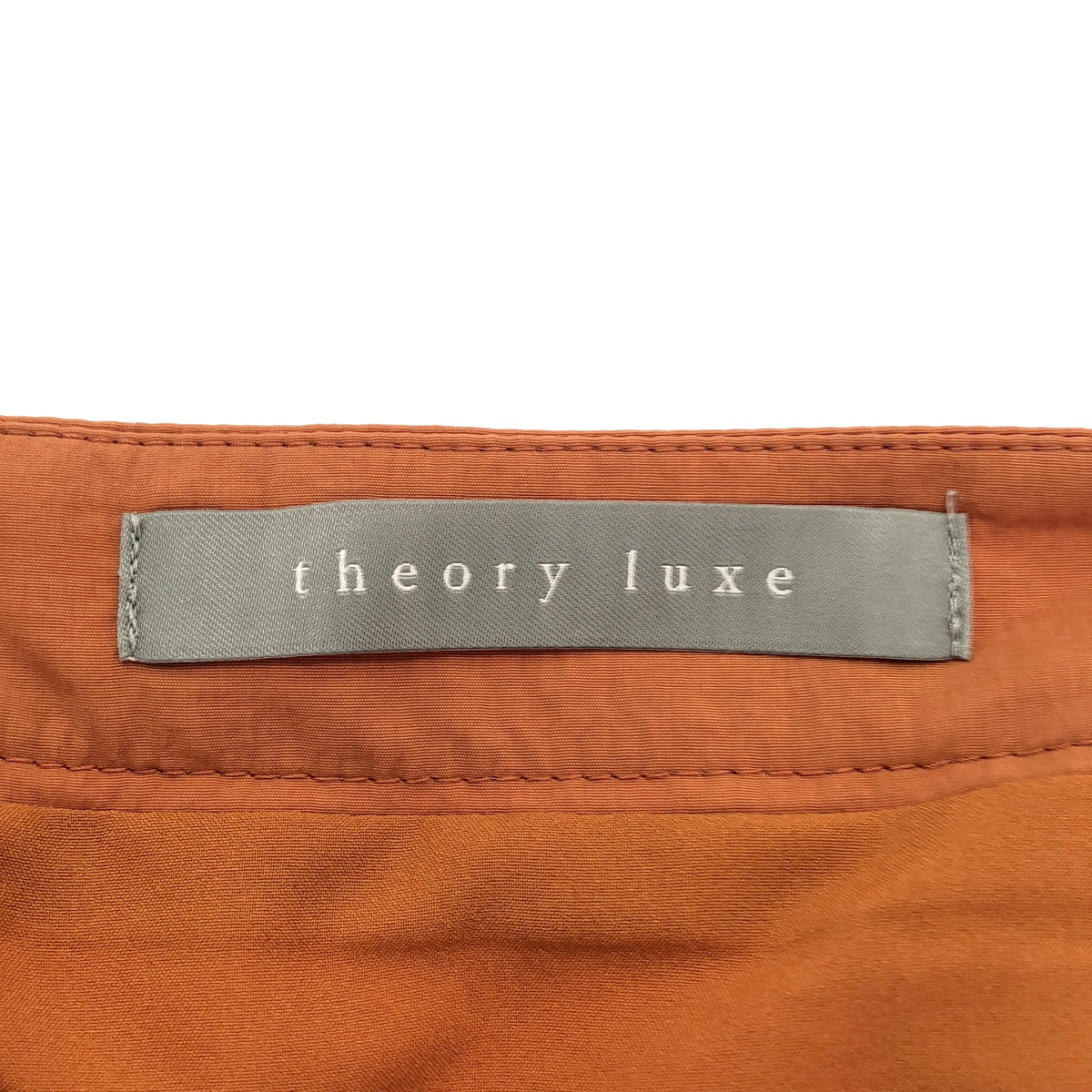 theory luxe セオリーリュクス 03-3207308 オレンジ ナイロン フレアスカート ボトムス