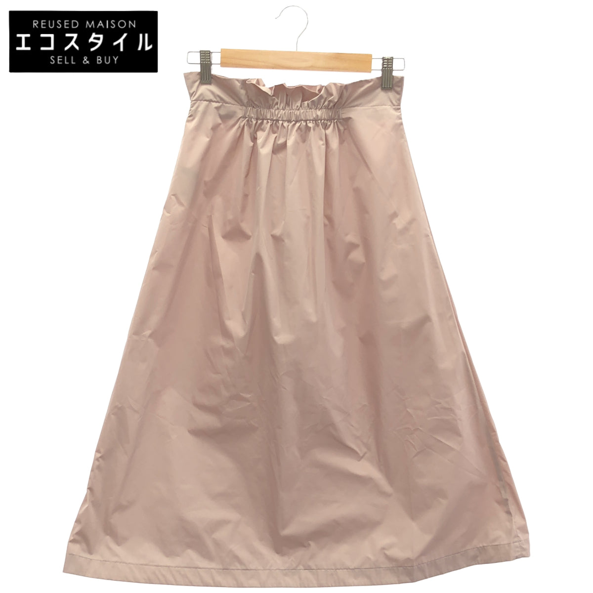 theory luxe セオリーリュクス 03-2107320 ピンク ナイロン フレアスカート ボトムス