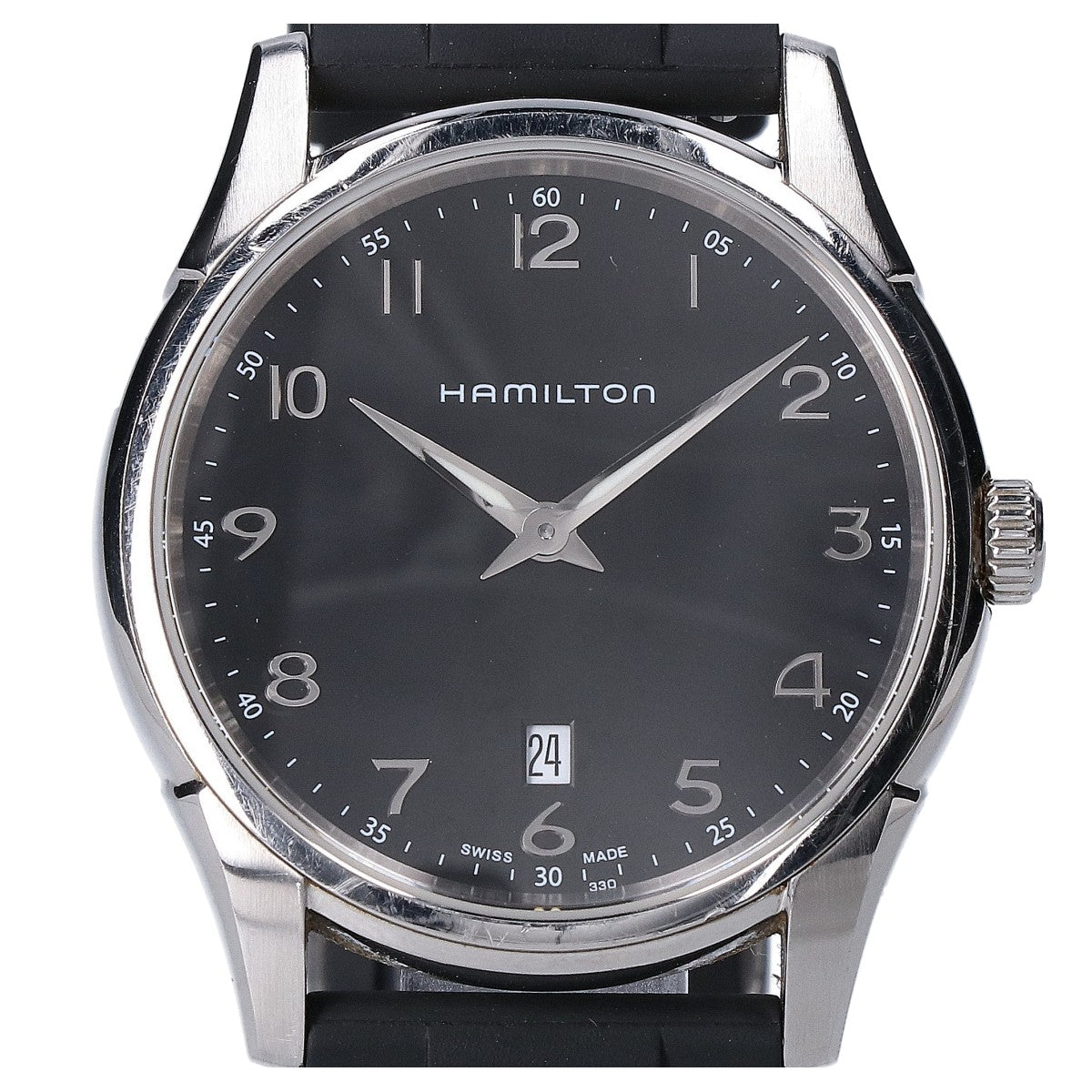 HAMILTON ハミルトン H385111 Thinline Quartz ジャズマスター 黒文字盤 クオーツ 腕時計