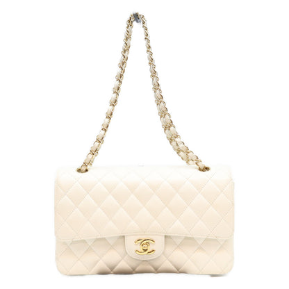 CHANEL シャネル 9番 A01112 白 キャビア G金具 マトラッセ25 クラシックフラップ ショルダーバッグ ショルダーバッグ